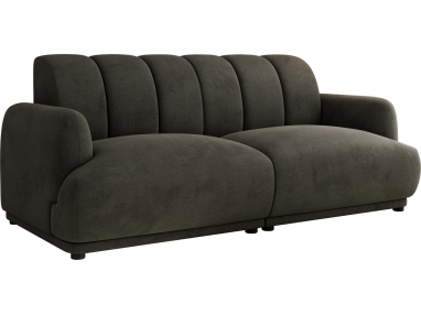 Sofa GERRA - ciemnoszary, welwet