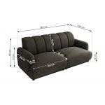 Sofa GERRA - ciemnoszary, welwet