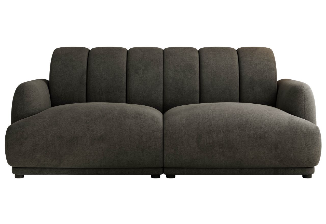 Sofa GERRA - ciemnoszary, welwet