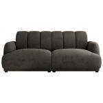 Sofa GERRA - ciemnoszary, welwet