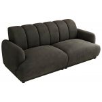 Sofa GERRA - ciemnoszary, welwet