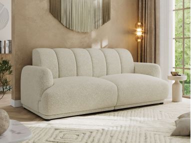 Sofa GERRA - kremowy, struktura