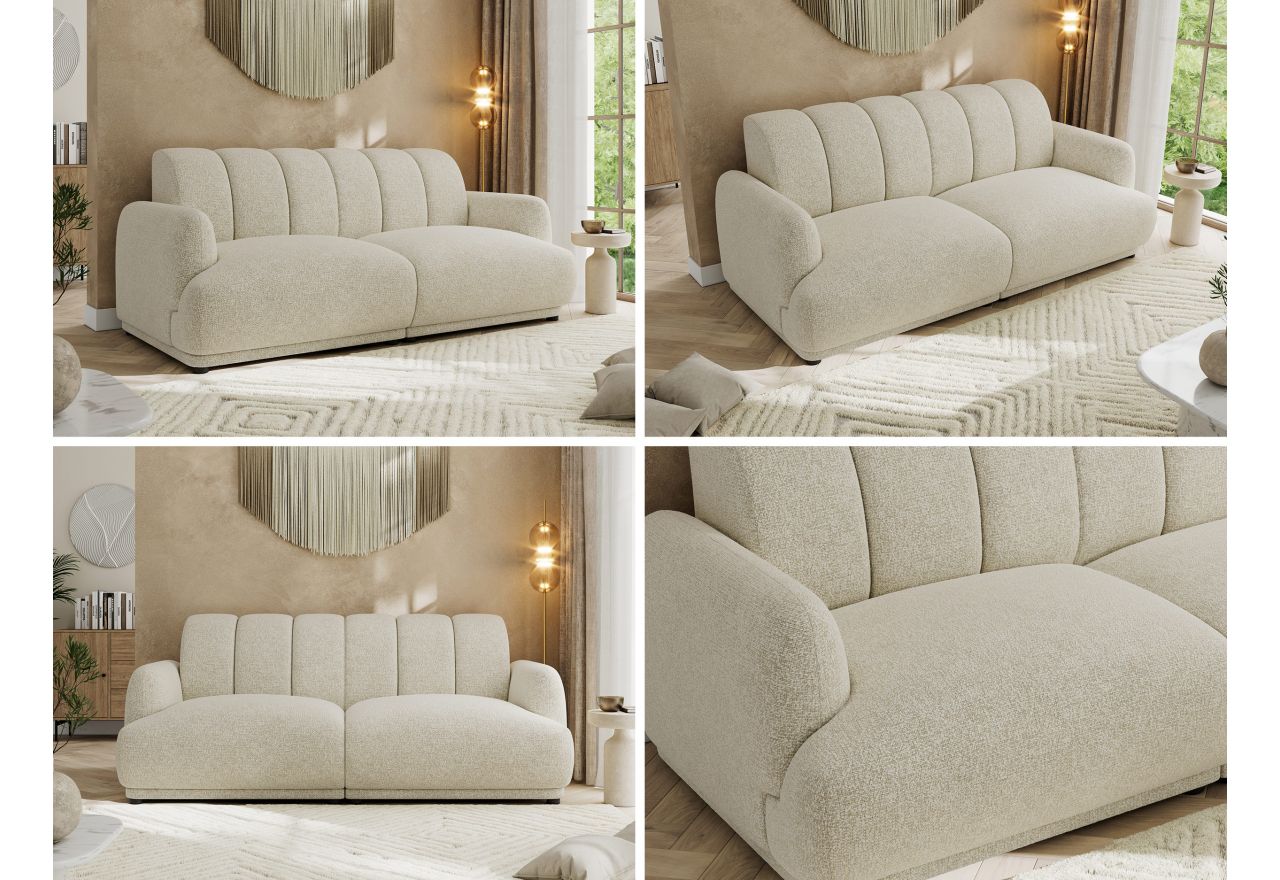 Sofa GERRA - kremowy, struktura