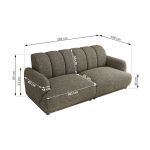 Sofa GERRA - ciemnobeżowy, struktura