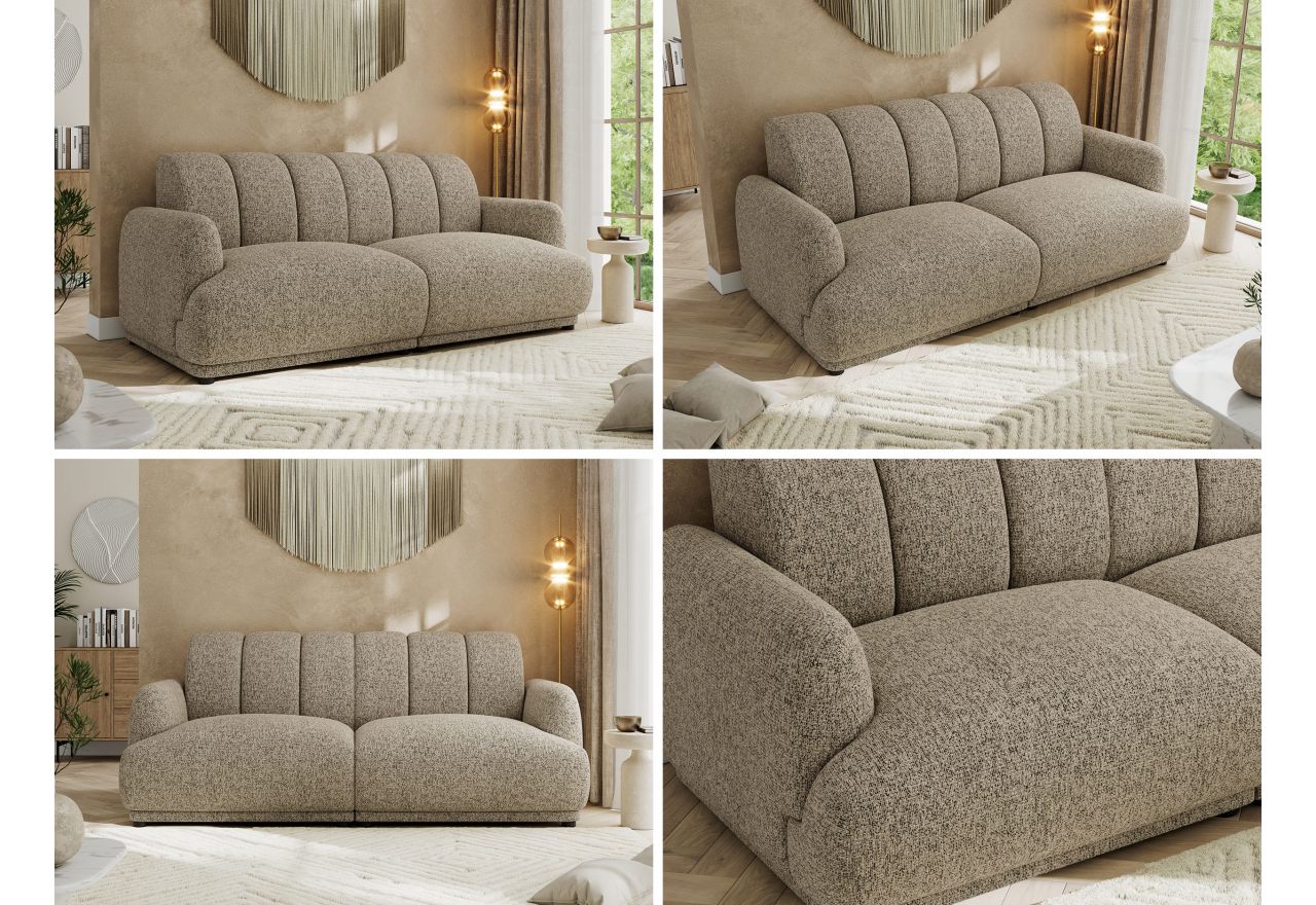 Sofa GERRA - ciemnobeżowy, struktura