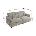 Sofa GERRA - jasnoszary, struktura