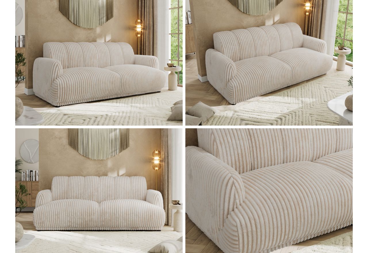 Sofa GERRA - beżowy, sztruks