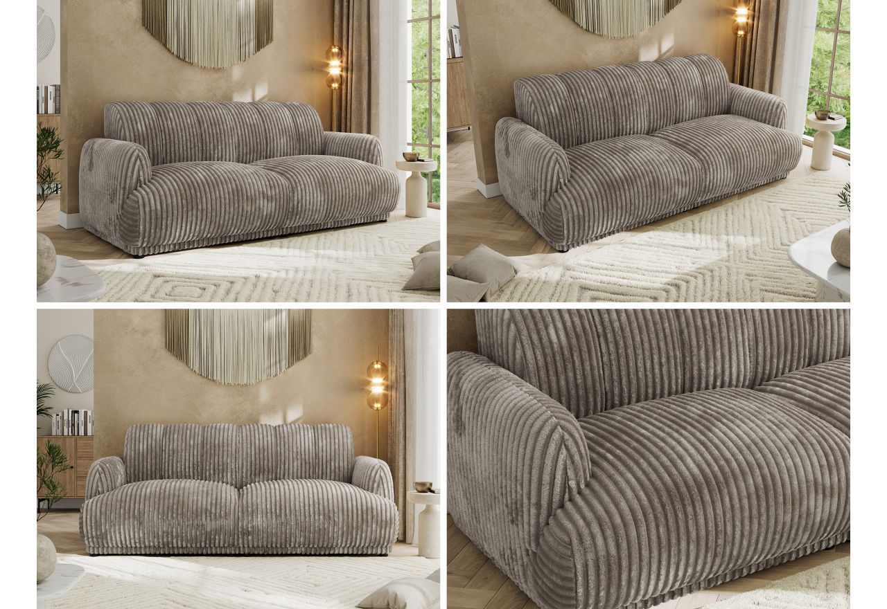 Sofa GERRA - jasnobrązowy, sztruks