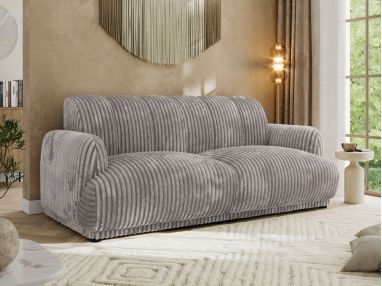Sofa GERRA - jasnoszary, sztruks