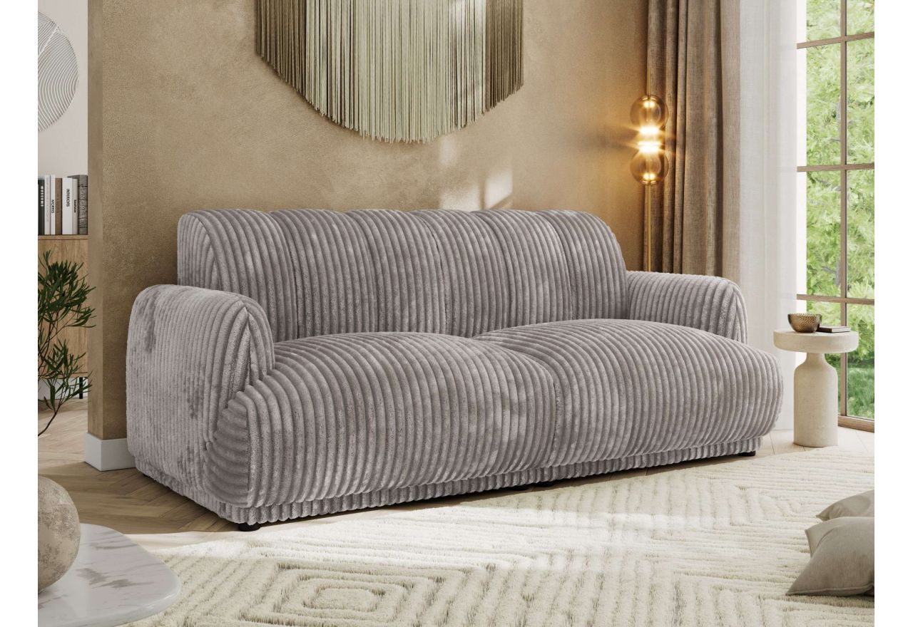 Sofa GERRA - jasnoszary, sztruks