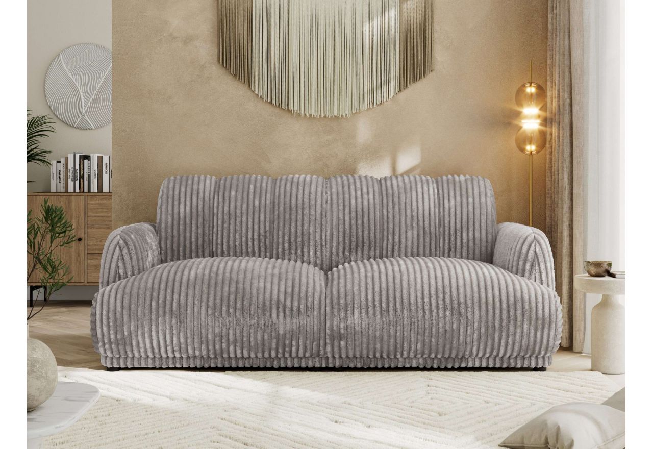 Sofa GERRA - jasnoszary, sztruks