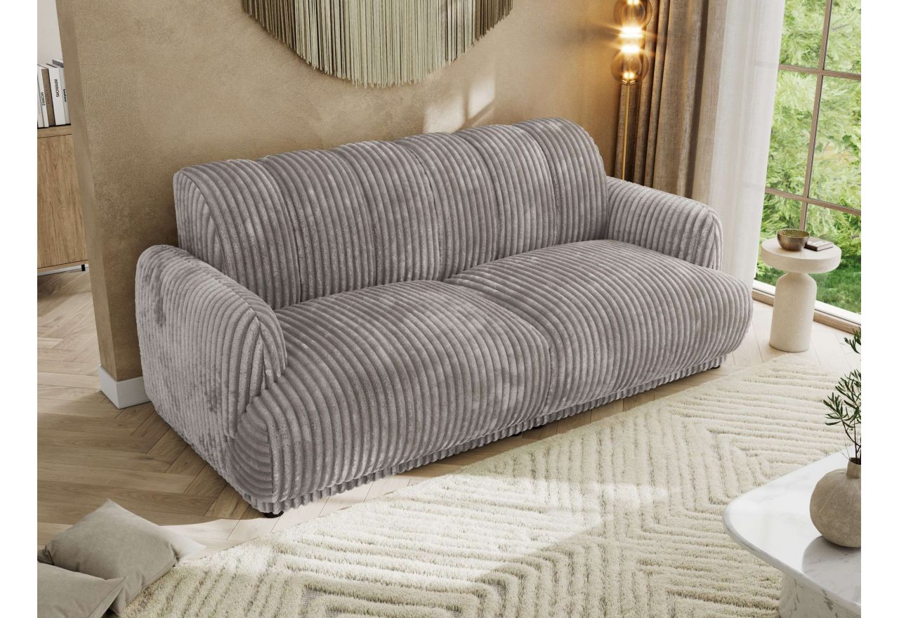 Sofa GERRA - jasnoszary, sztruks