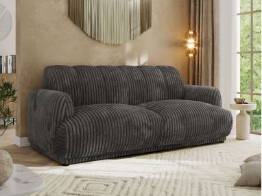 Sofa GERRA - szary, sztruks