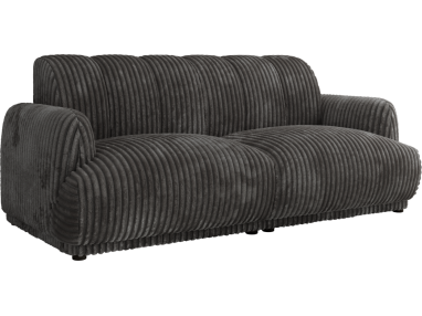 Sofa GERRA - szary, sztruks