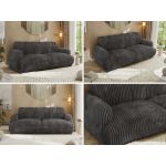 Sofa GERRA - szary, sztruks