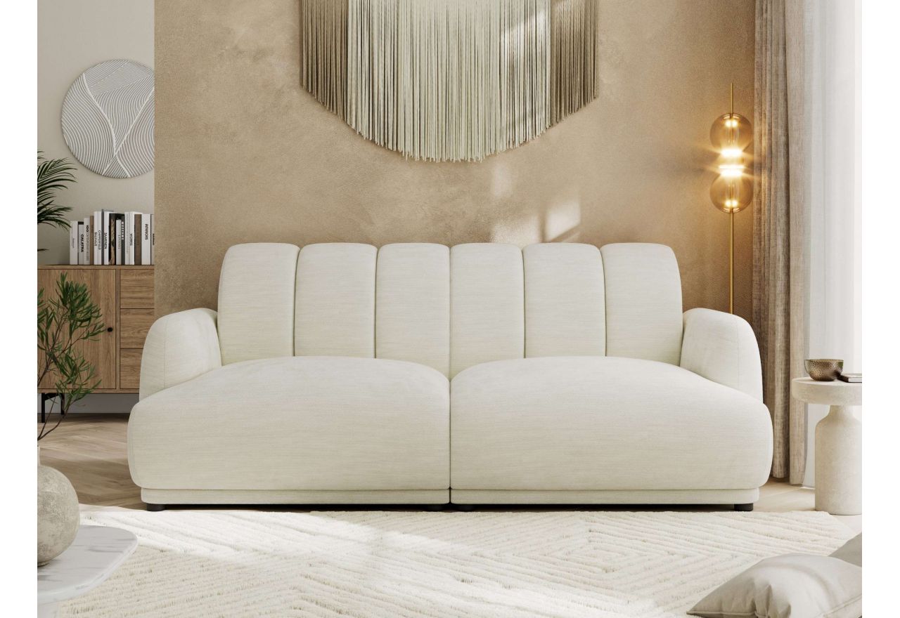 Sofa GERRA - kremowy, szenil gładki