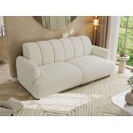Sofa GERRA - kremowy, szenil gładki