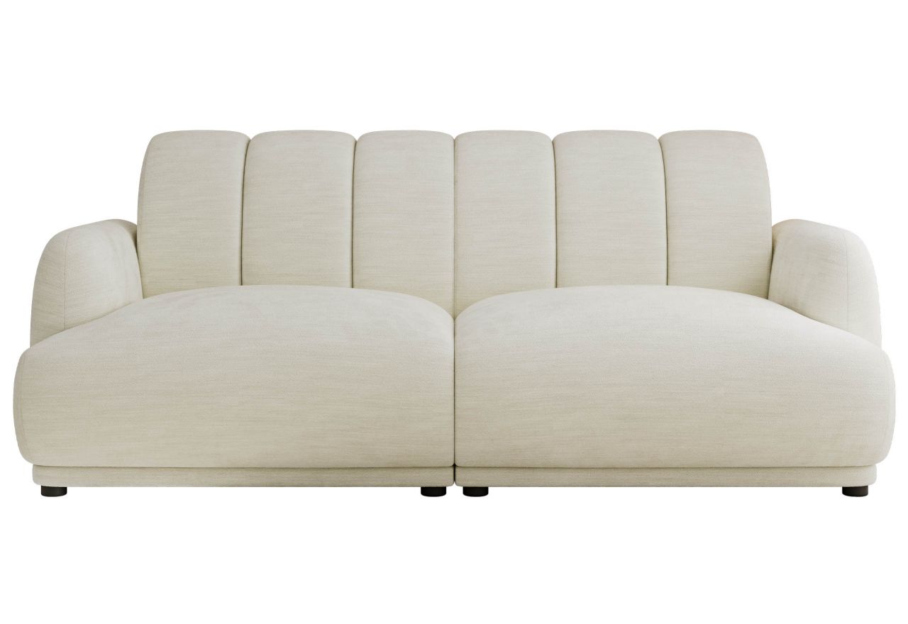 Sofa GERRA - kremowy, szenil gładki