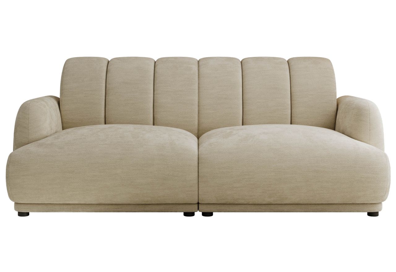 Sofa GERRA - beżowy, szenil gładki