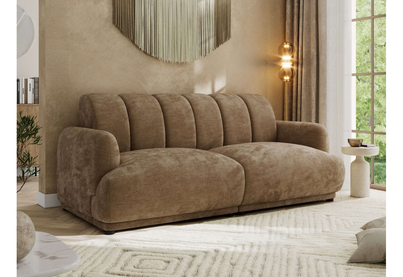 Sofa GERRA - brązowy, szenil gładki