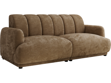 Sofa GERRA - brązowy, szenil gładki