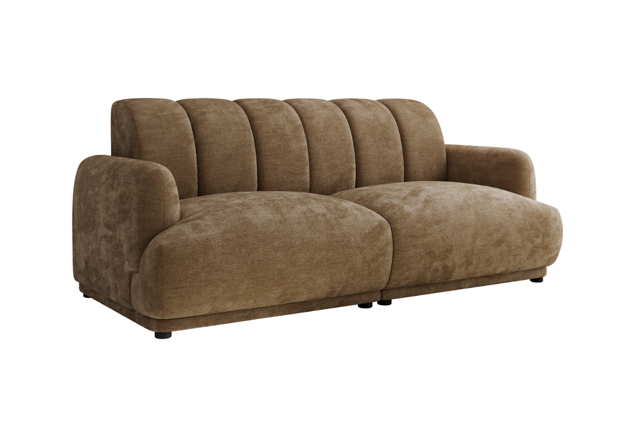 Sofa GERRA - brązowy, szenil gładki