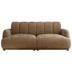 Sofa GERRA - brązowy, szenil gładki