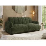 Sofa GERRA - ciemnozielony, szenil gładki