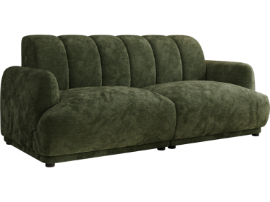 Sofa GERRA - ciemnozielony, szenil gładki