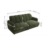 Sofa GERRA - ciemnozielony, szenil gładki