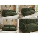 Sofa GERRA - ciemnozielony, szenil gładki