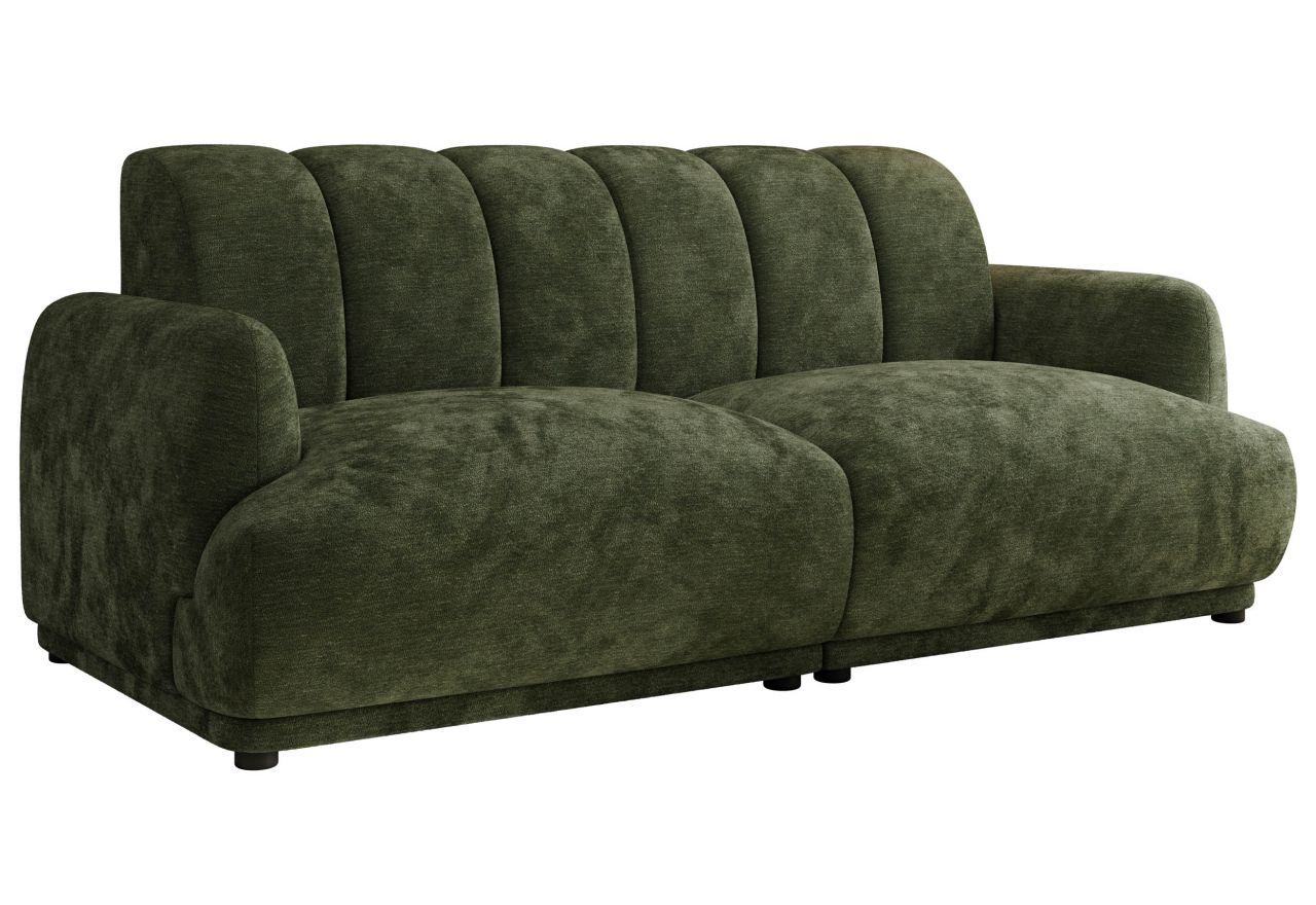 Sofa GERRA - ciemnozielony, szenil gładki