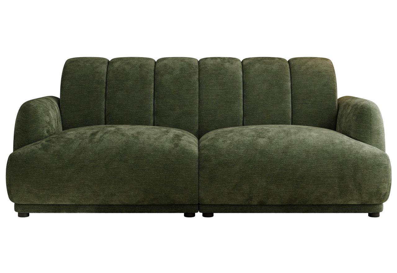 Sofa GERRA - ciemnozielony, szenil gładki