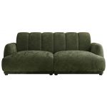 Sofa GERRA - ciemnozielony, szenil gładki