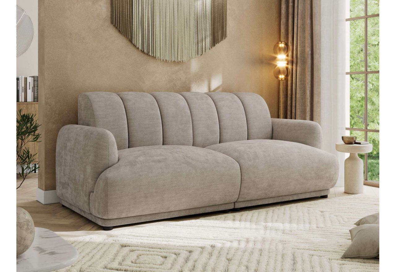Sofa GERRA - jasnoszary, szenil gładki