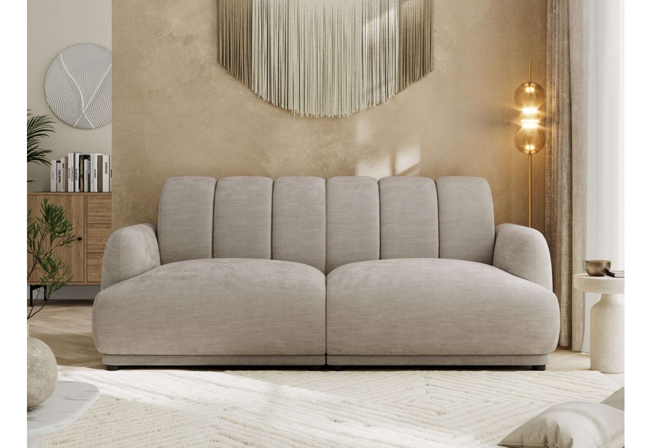 Sofa GERRA - jasnoszary, szenil gładki
