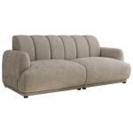 Sofa GERRA - jasnoszary, szenil gładki