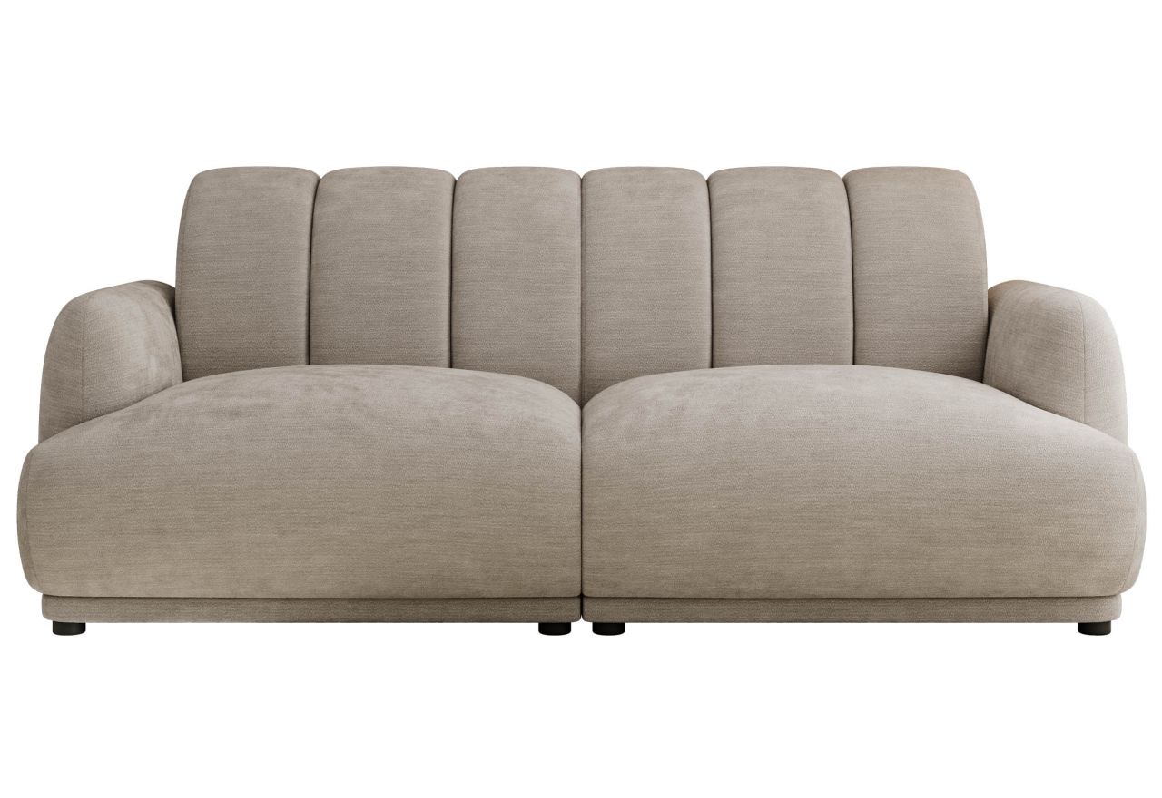 Sofa GERRA - jasnoszary, szenil gładki