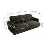 Sofa GERRA - ciemnoszary, szenil gładki