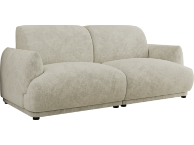 Sofa PUNTA - kremowy, szenil grubo tkany