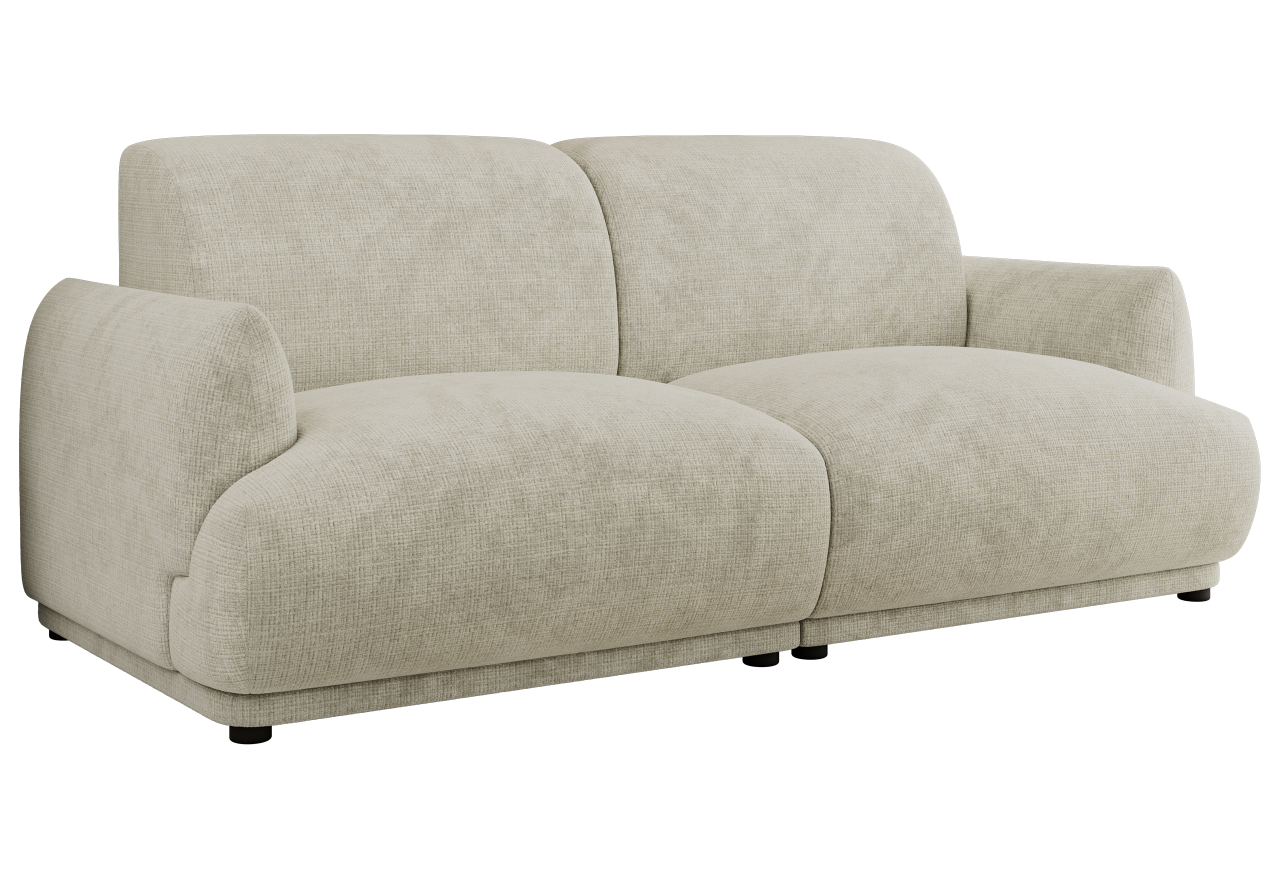 Sofa PUNTA - kremowy, szenil grubo tkany