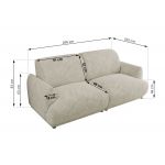 Sofa PUNTA - kremowy, szenil grubo tkany