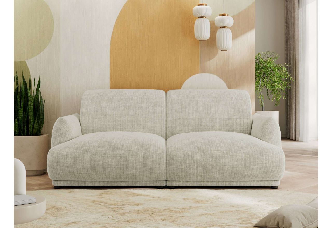 Sofa PUNTA - kremowy, szenil grubo tkany