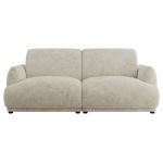 Sofa PUNTA - kremowy, szenil grubo tkany