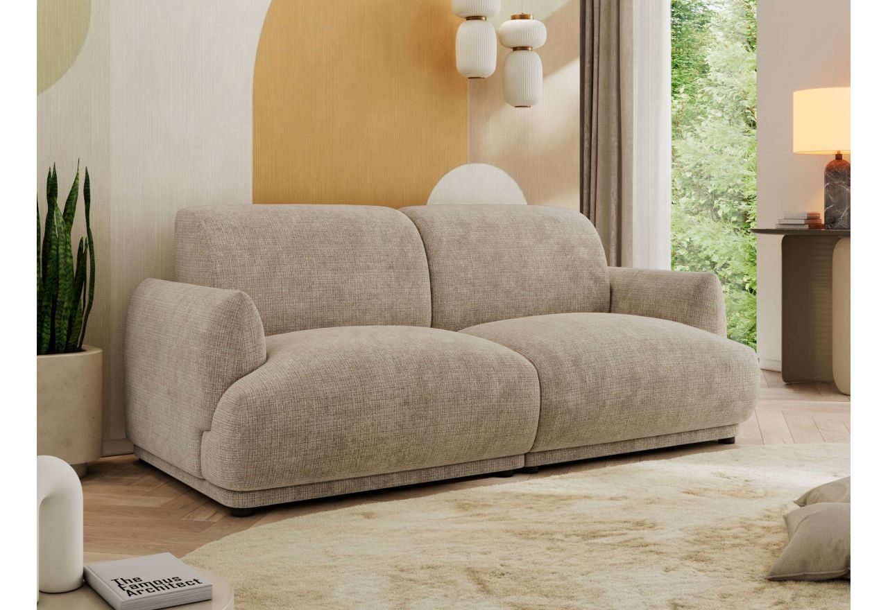 Sofa PUNTA - beżowy, szenil grubo tkany