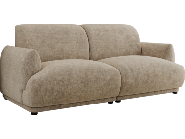 Sofa PUNTA - beżowy, szenil grubo tkany