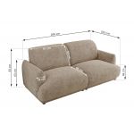 Sofa PUNTA - beżowy, szenil grubo tkany