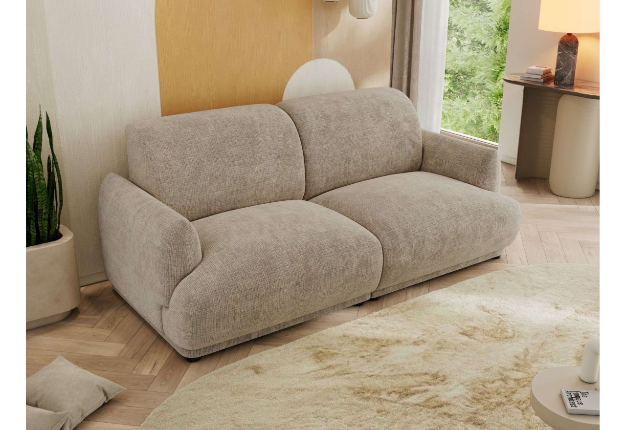Sofa PUNTA - beżowy, szenil grubo tkany