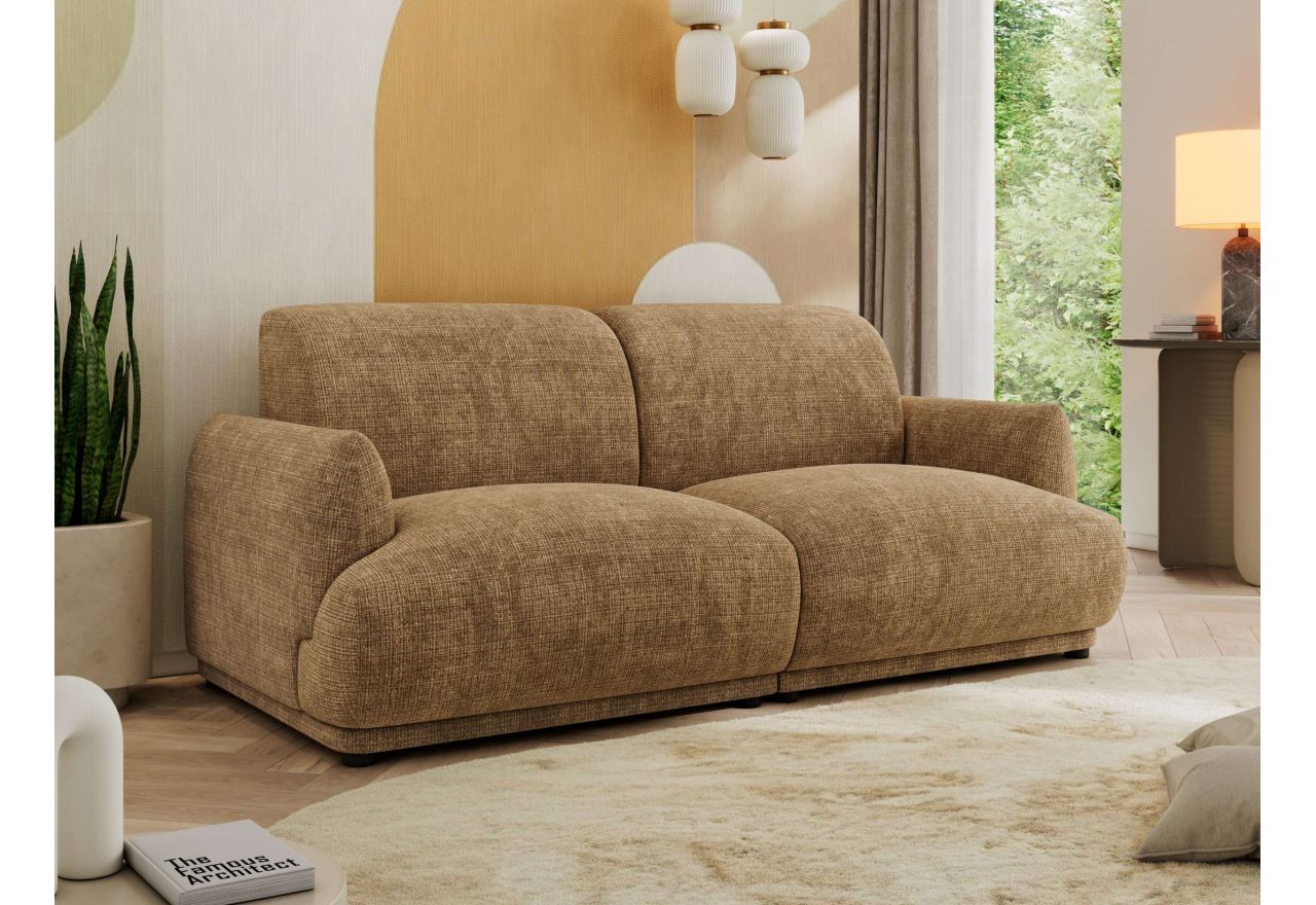 Sofa PUNTA - jasnobrązowy, szenil grubo tkany