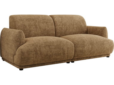 Sofa PUNTA - jasnobrązowy, szenil grubo tkany